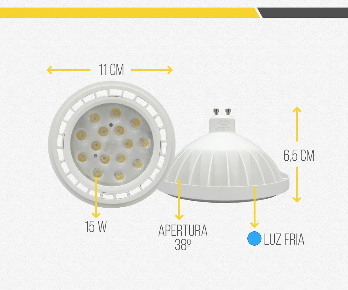 LÁMPARA LED AR111 15 W GU10 220 V - Image 5