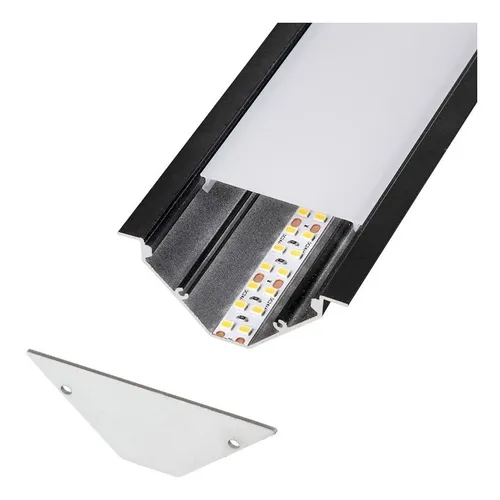 Perfil de aluminio esquinero de angulo interno p-65 2metros