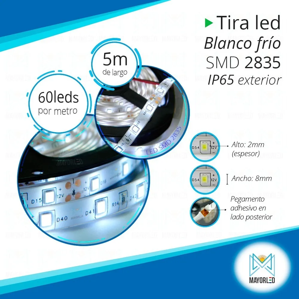Tira Led 2835 60Led/m IP65 12v 5m - Image 2