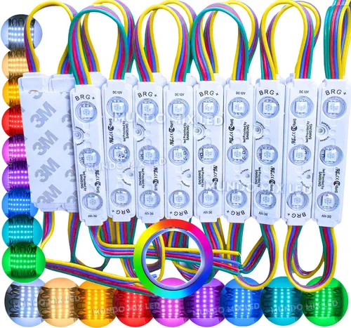 Módulos LED 7014 3 LED RGB x200 12V IP65