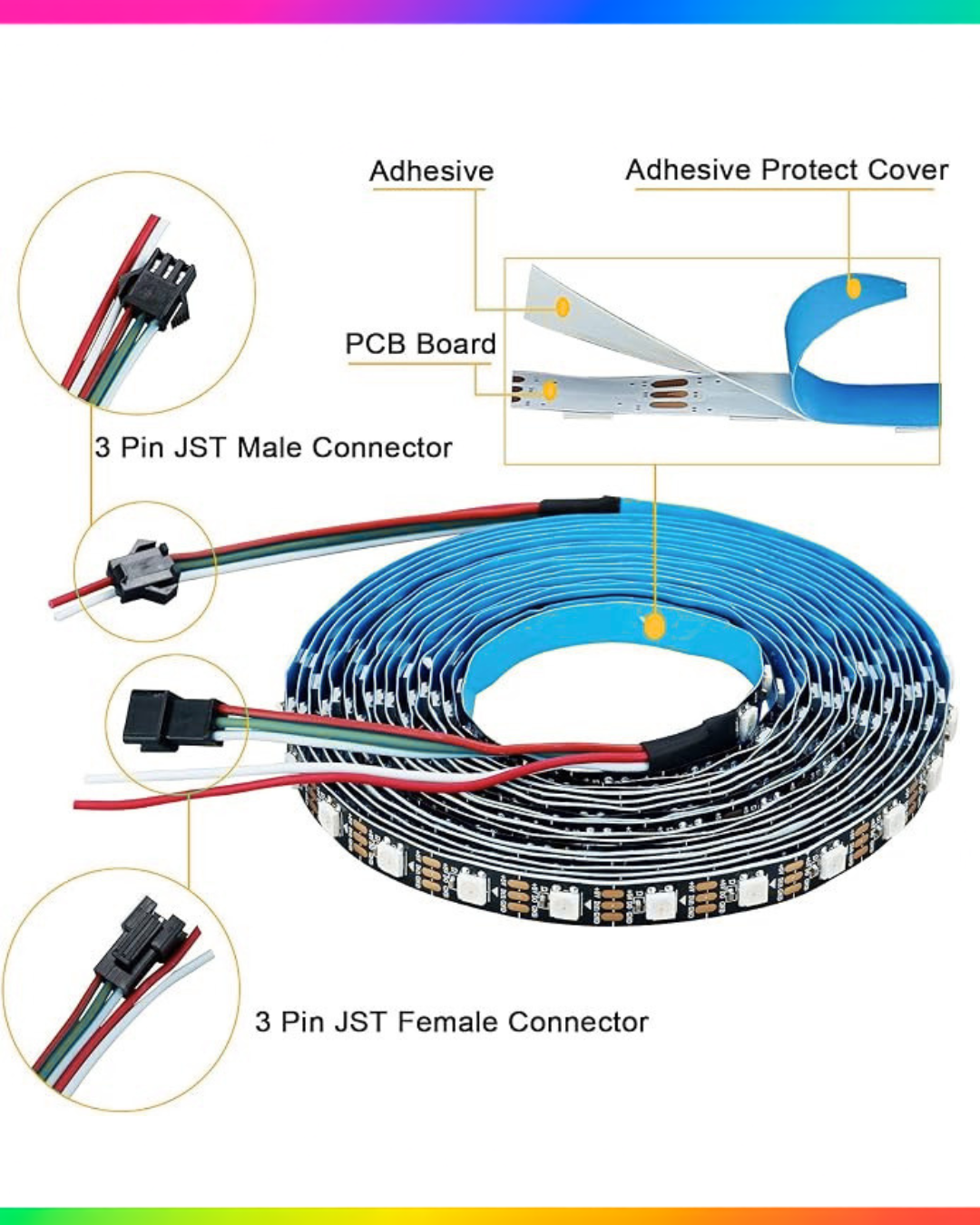 Tira LED Pixel WS2811 12V 60 LED/m 5m IP20 - Image 6