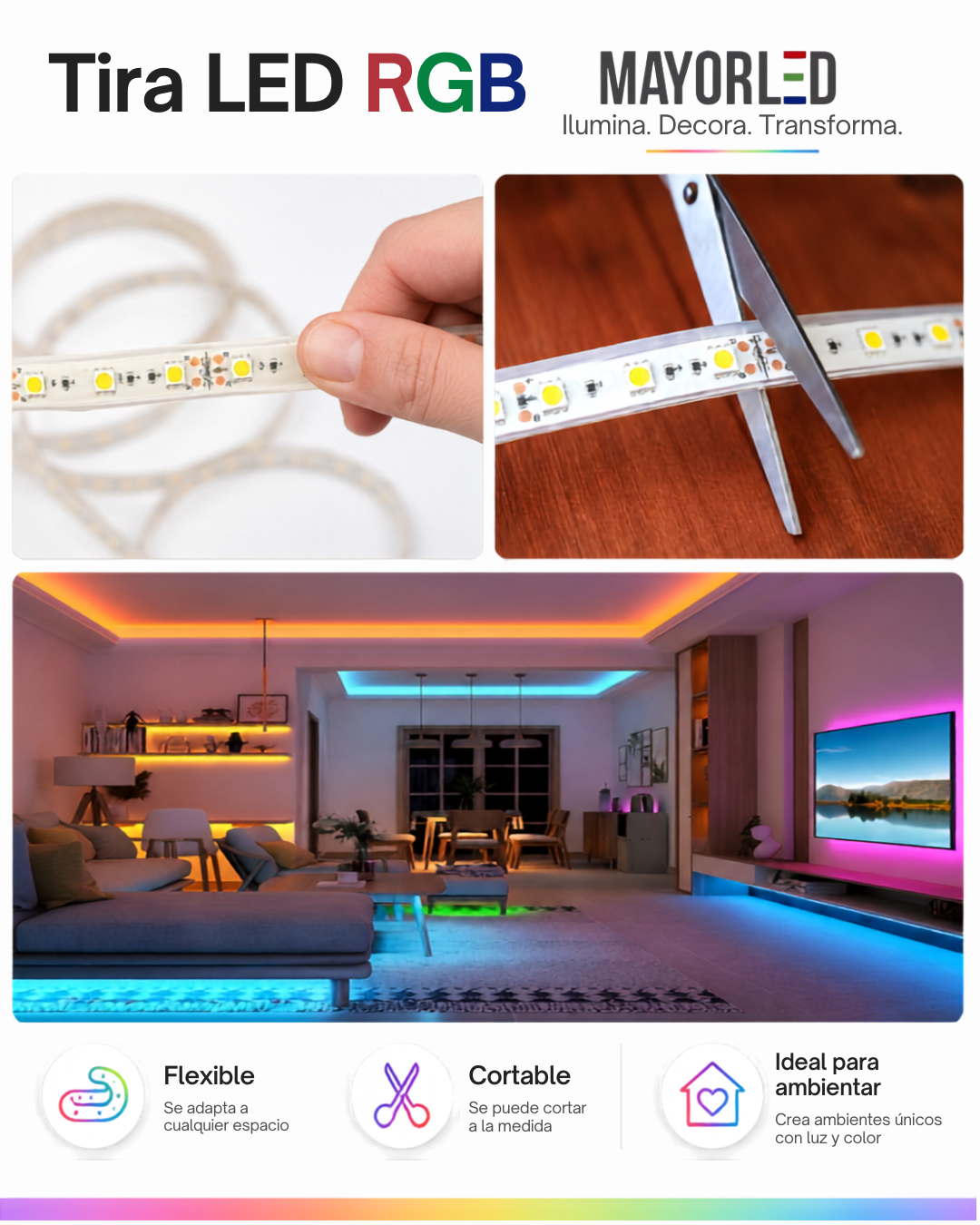 Kit Tira LED RGB 5050 5 m IP65 12 V - Image 4