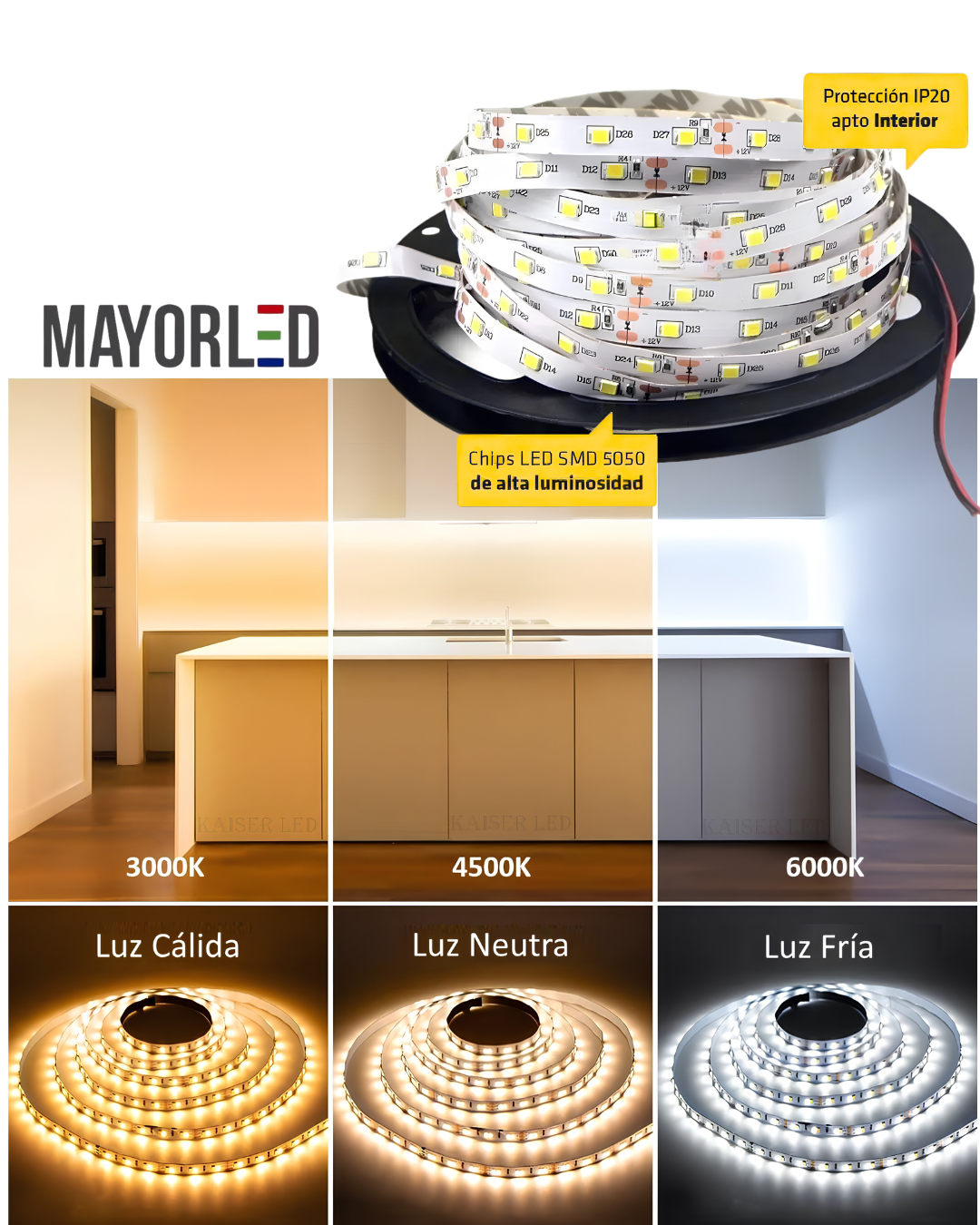 Tira Led 5050 60Led/m IP20 12v 5m - Image 3