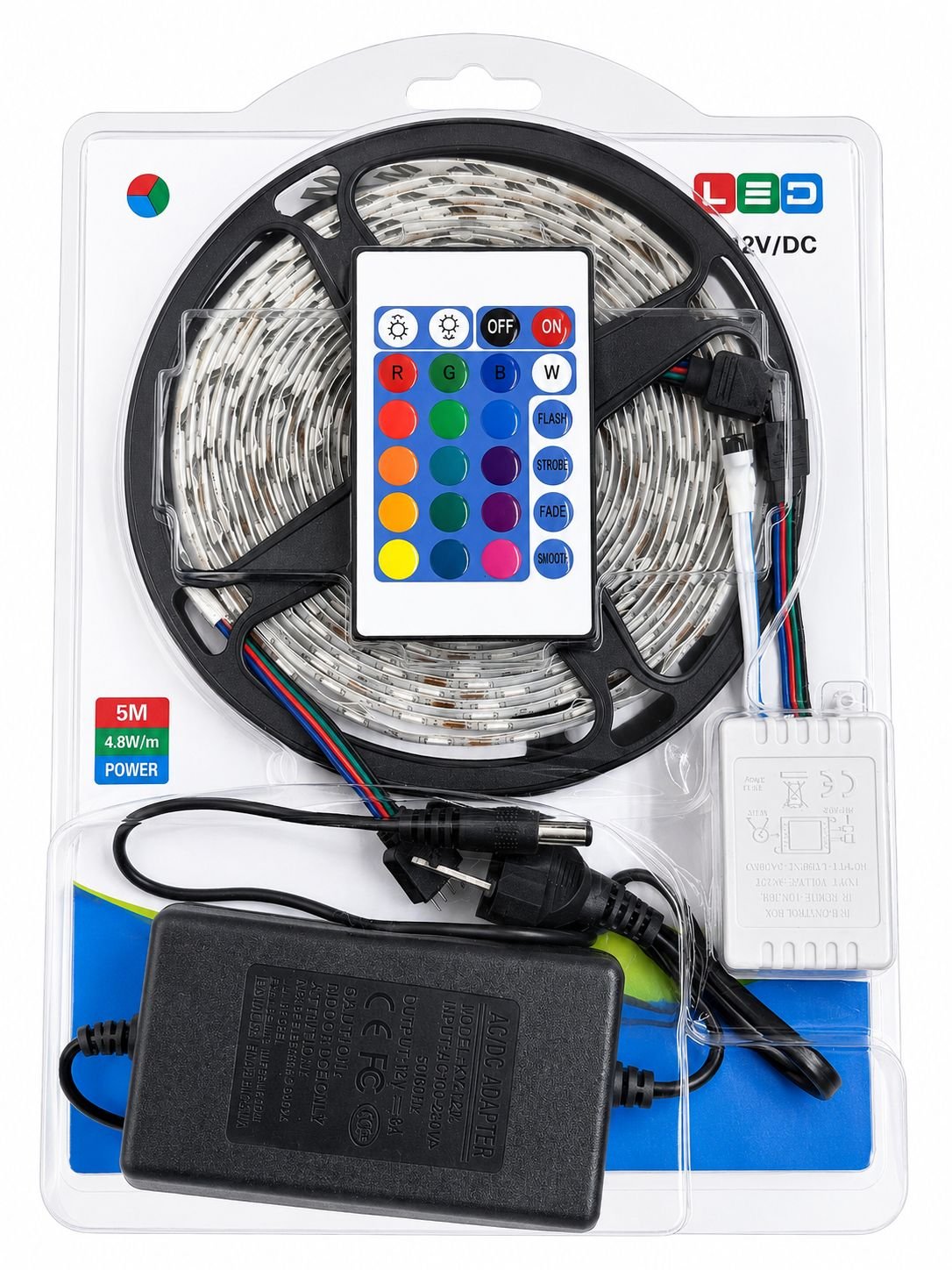 Kit Tira LED RGB 5050 5 m IP65 12 V