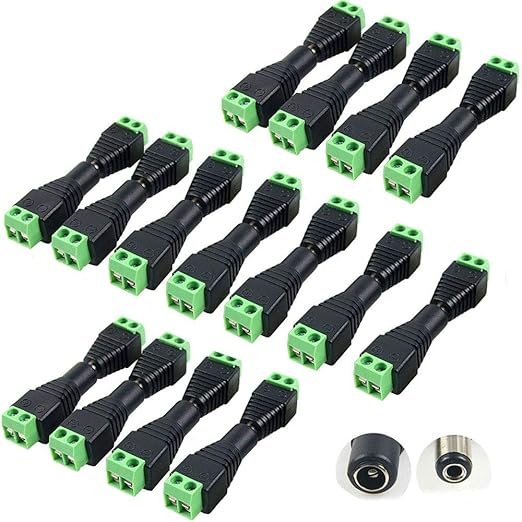 Conector Ficha Plug DC pack x100 – Macho / Hembra - Image 7