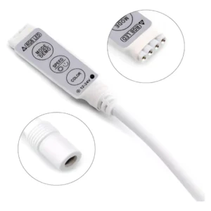 Mini Controlador RGB 3 Botones para Tiras LED 5–24V
