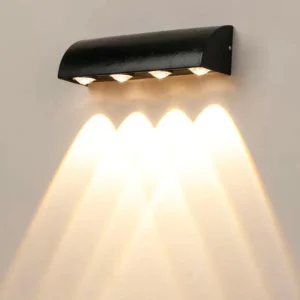 Aplique Exterior LED Unidireccional 6 W Cálido Negro