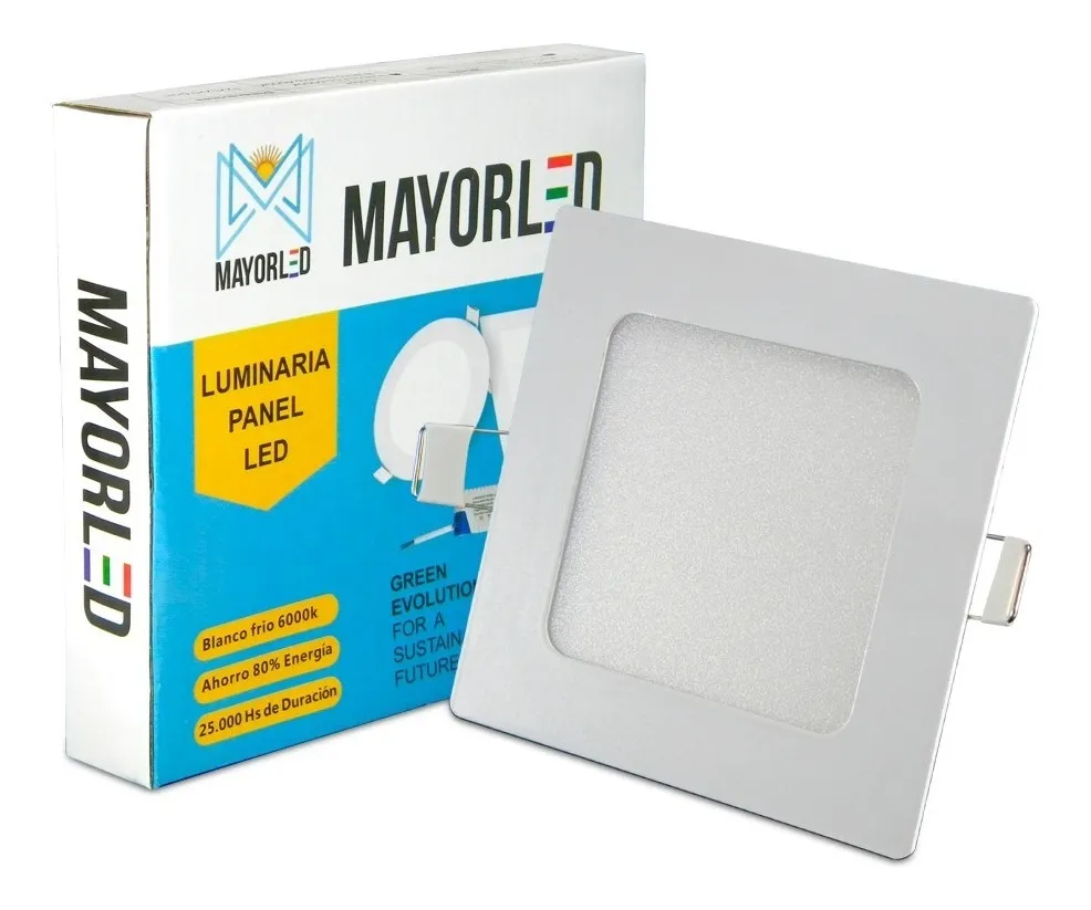 Plafón LED Embutir Cuadrado 6W 220V