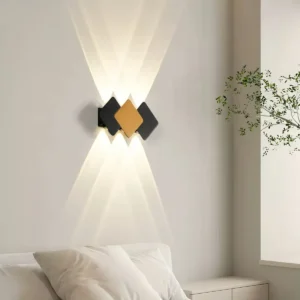 Aplique Exterior LED Bidireccional 9 W Cálido Negro y Dorado