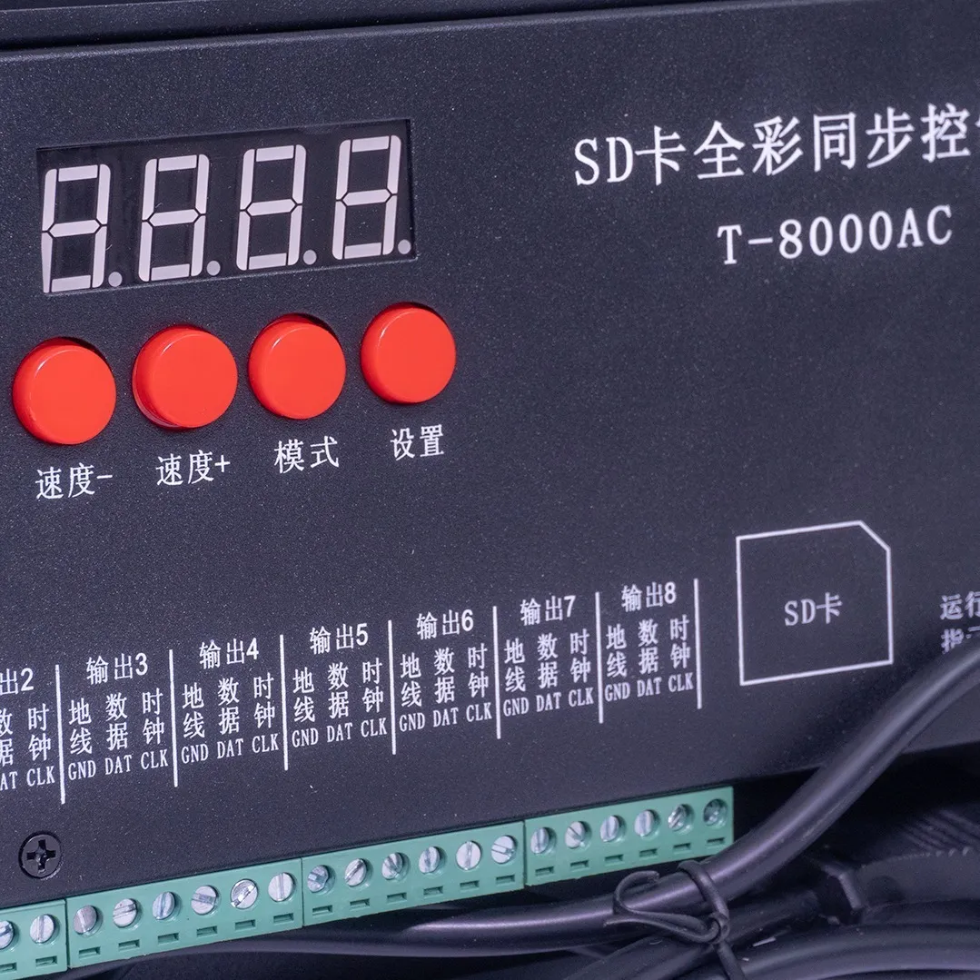 Controladora T8000AC p/ Tiras LED Pixel RGB – 8 Puertos - Image 3