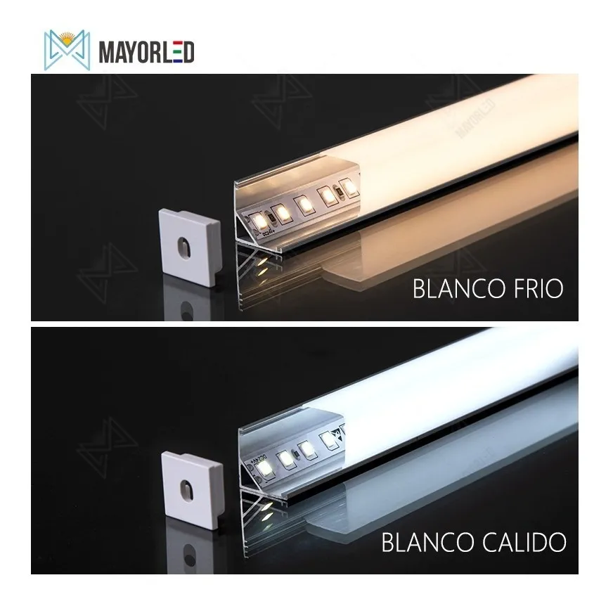 Perfil Aluminio para tira LED 601C 2m - Image 2