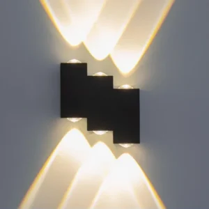 Aplique Exterior LED Bidireccional 12 W Cálido Base Negra