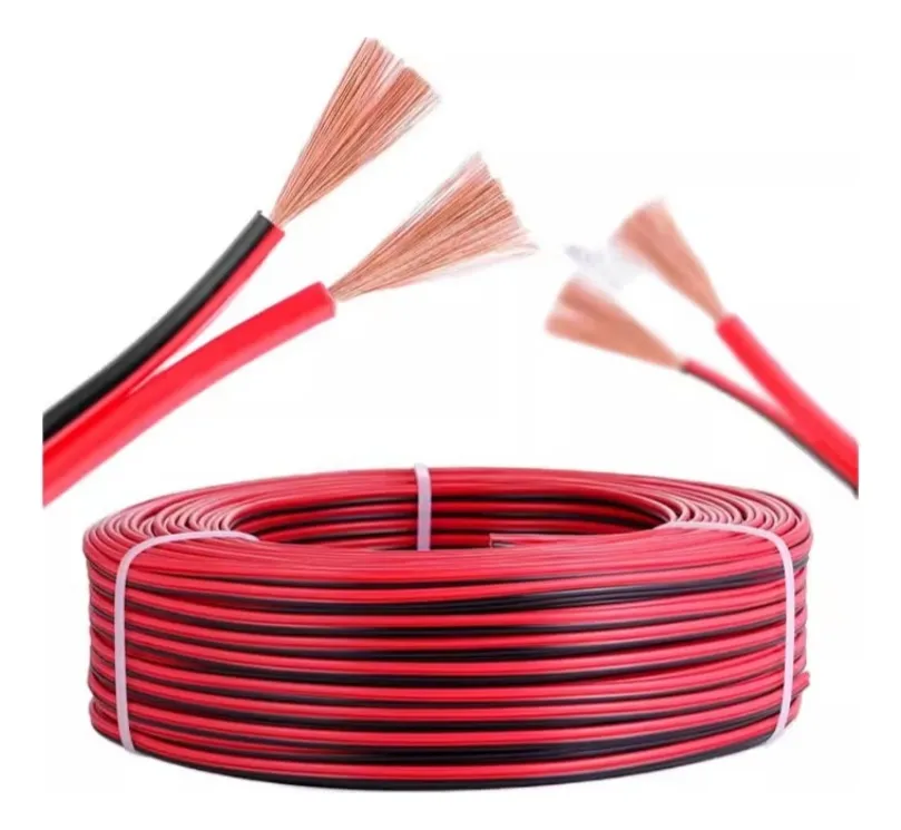 Cable Bipolar Rojo y Negro 2x0,2 mm x 100 m