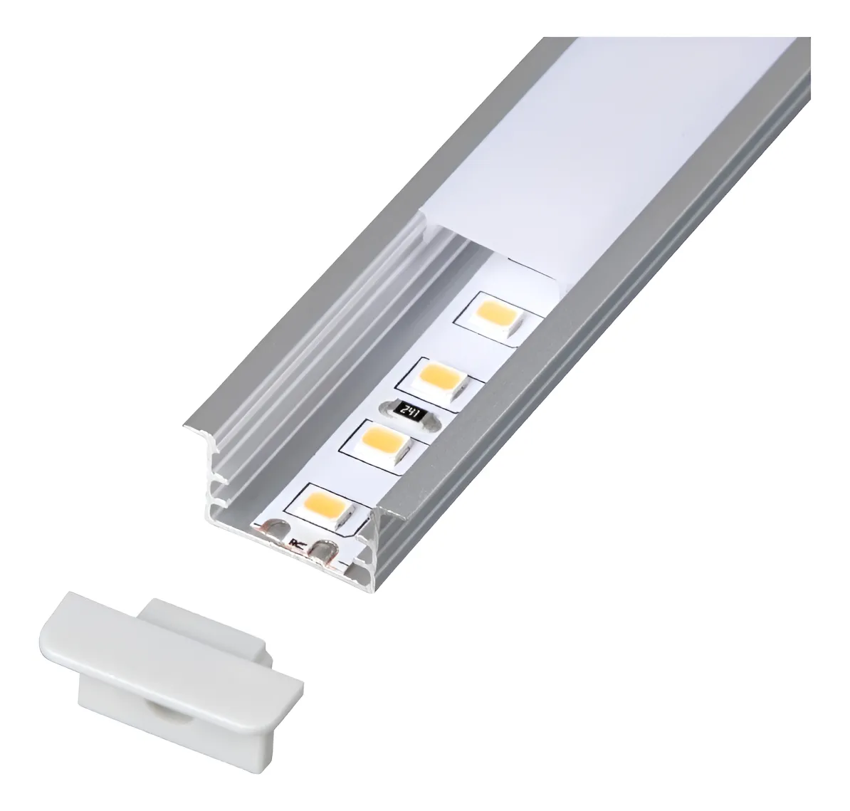 Perfil Aluminio para tira LED 1509A EMBUTIR 2m