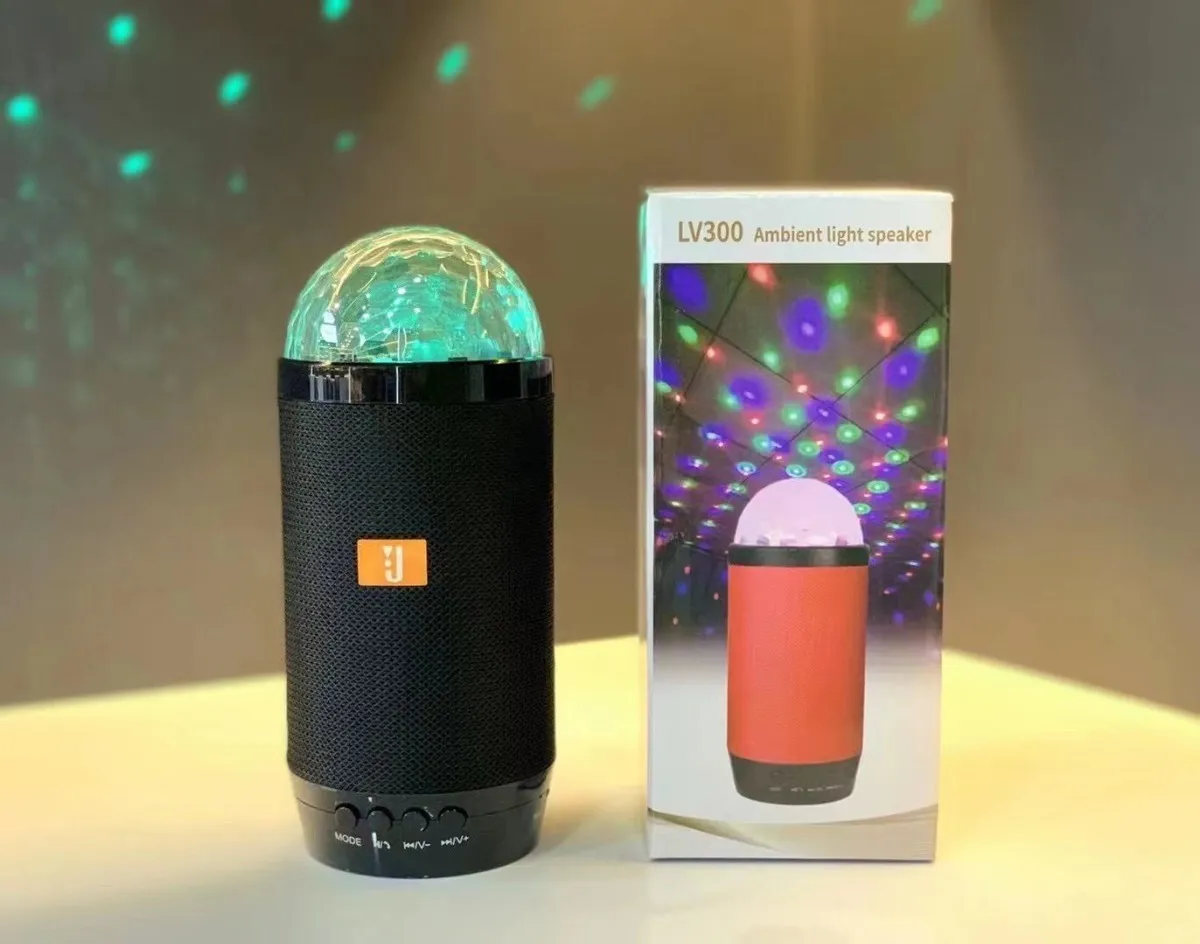 Parlante Portátil Bluetooth LV-300 con Esfera LED