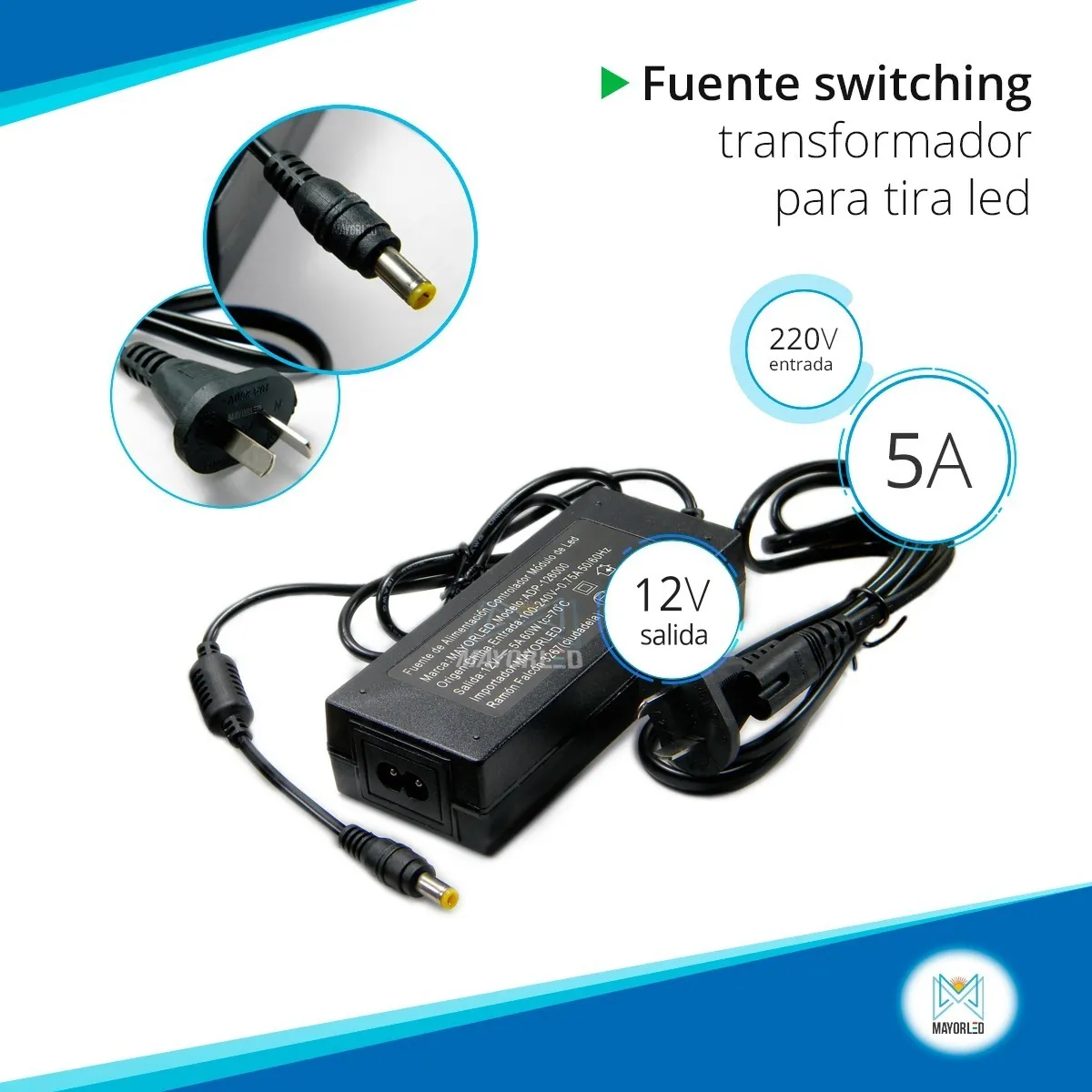 Fuente Plástica 12V 5A - Image 3