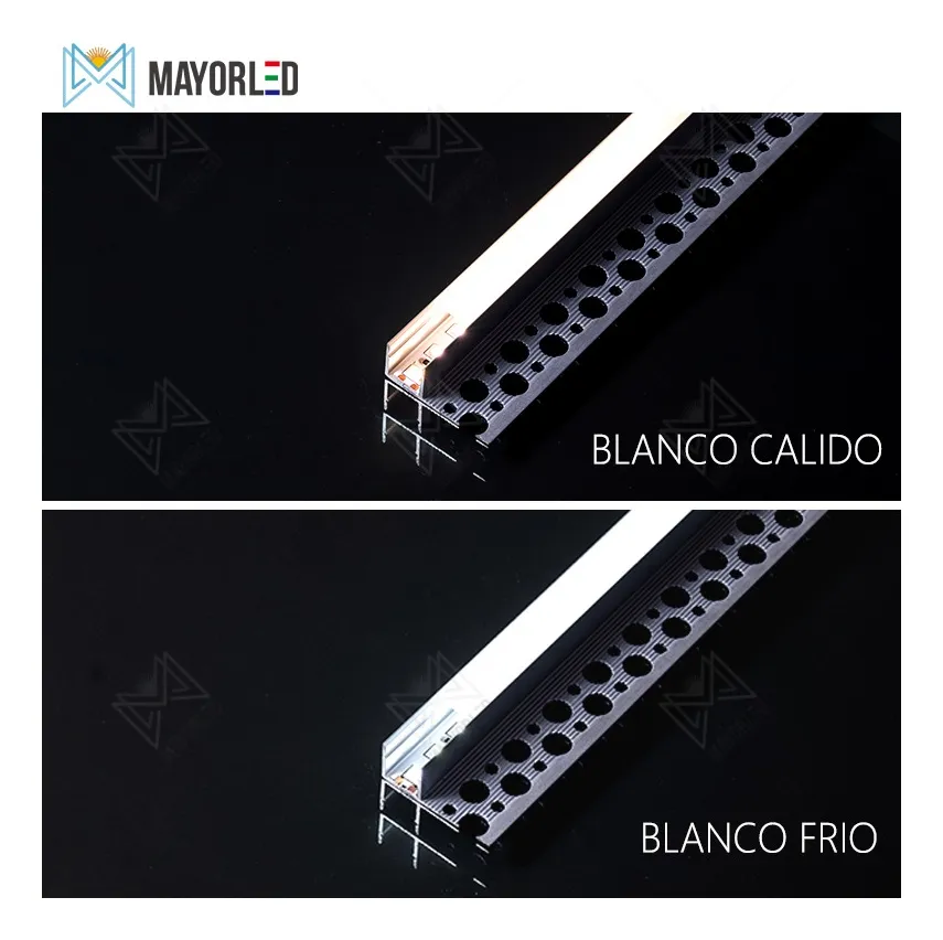 Perfil Aluminio para tira LED 702 2m ASPA ABAJO - Image 2