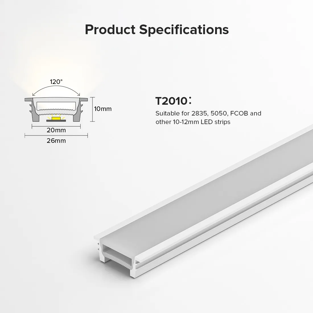 Manguera de Silicona para Recubrir Tira LED T2010 (Sin LED) - Image 3