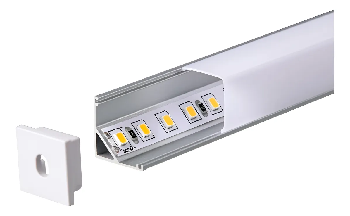 Perfil Aluminio para tira LED 601C 2m