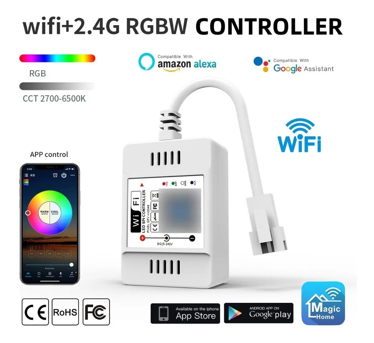 Controladora WiFi p/ Pixel LED RGB – WS2811 / WS2812B / SK6812 – 5 a 24 V - Image 2