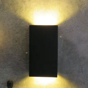 Aplique exterior bidireccional 6 W luz cálida IP66 · Negro