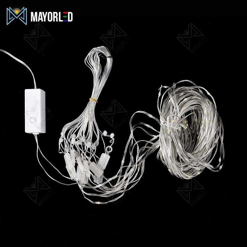 Guirnalda de Alambre LED 3×3 m 300 LED 10 Tiras 220 V - Image 3