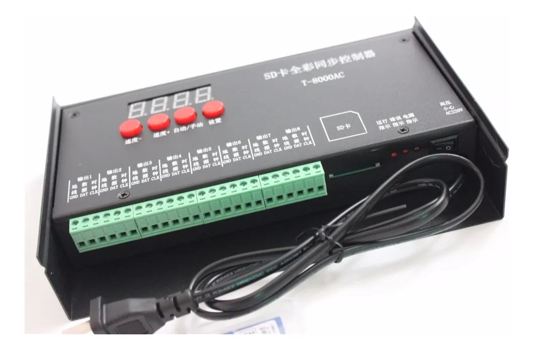 Controladora T8000AC p/ Tiras LED Pixel RGB – 8 Puertos - Image 4