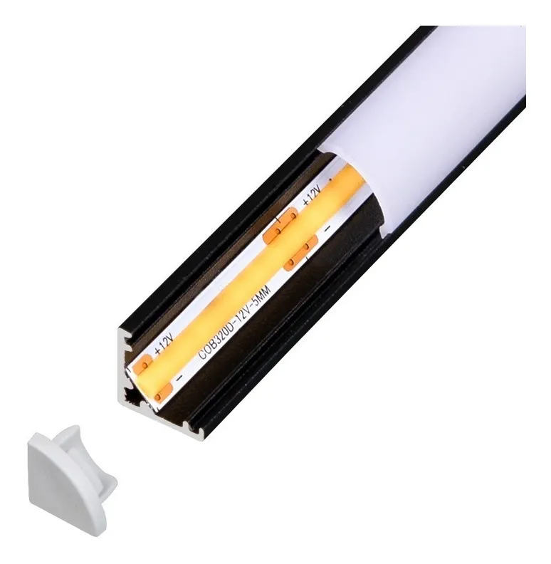 Perfil Aluminio para tira LED 1010 triangulo 2m