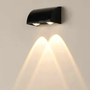 Aplique exterior unidireccional 4 W luz cálida Negro
