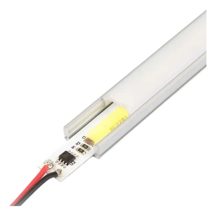 Perfil plástico bajo mesada 50 cm COB 76 LED 220V