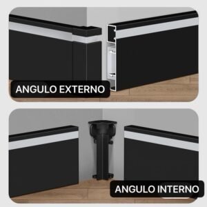 Accesorios zócalo TJX0550 (ángulo interno/ángulo externo) x20 pcs