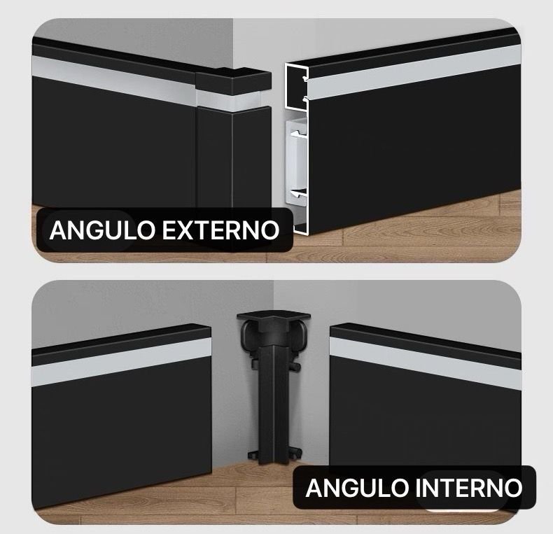 Accesorios zócalo TJX0550 (ángulo interno/ángulo externo) x20 pcs