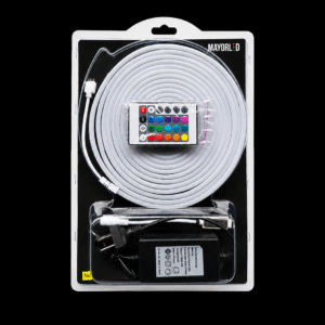 Kit Neón RGB LED 6×12 mm 12V 5 m + Control Remoto