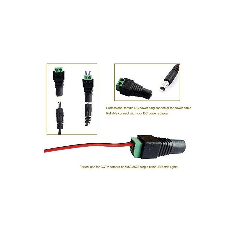 Conector Ficha Plug DC pack x100 – Macho / Hembra - Image 5