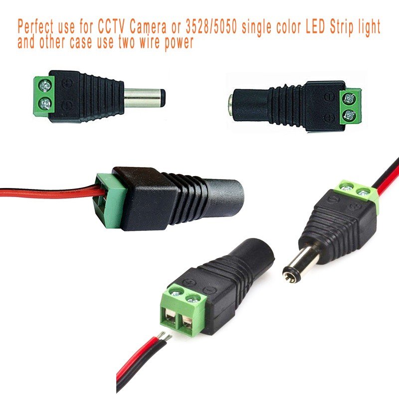 Conector Ficha Plug DC pack x100 – Macho / Hembra - Image 3