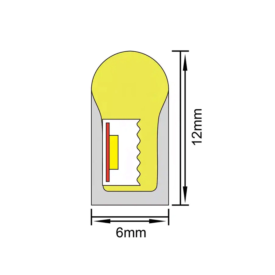 Neón Flexible 6×12 mm 12V 120 LED/m – Rollo 5 m - Image 2