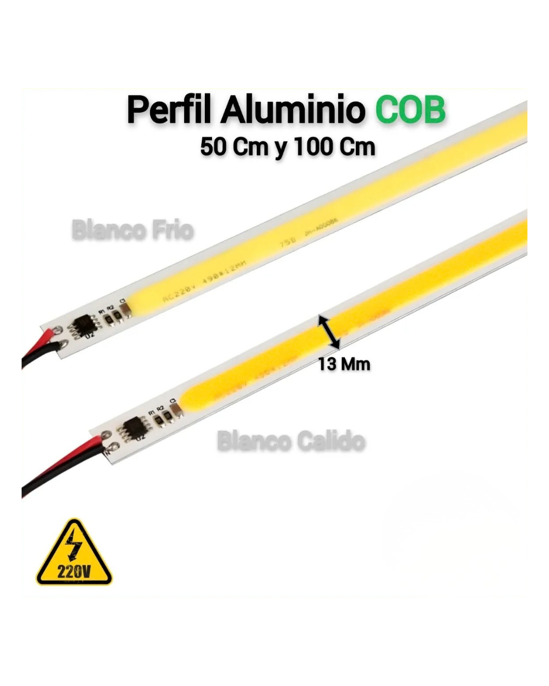Varilla bajo mesada LED Lineal 220V COB – Luz continua - Image 6
