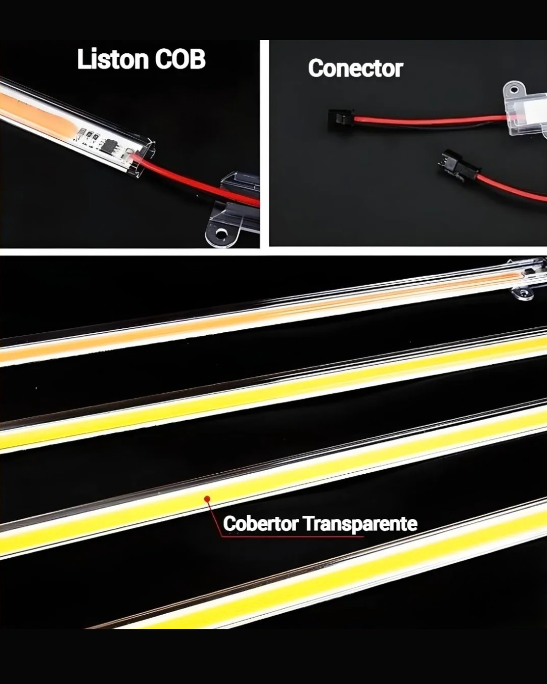 Varilla bajo mesada LED Lineal 220V COB – Luz continua - Image 4
