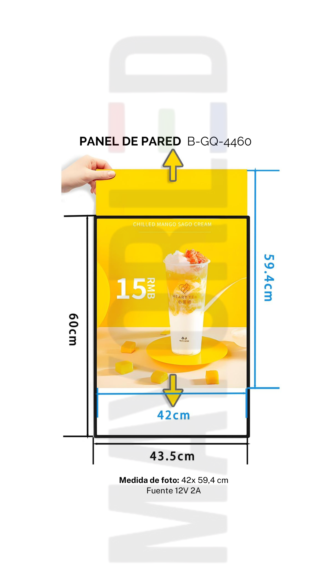Panel Backlight LED de pared 44×60 - Image 2