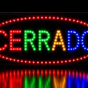 Cartel LED CERRADO