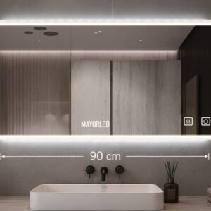 Espejo LED Táctil Antiempañante Rectángulo T-7090 | 70x90 cm