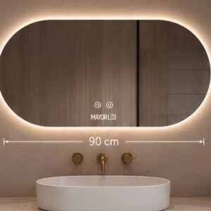 Espejo LED Táctil Antiempañante Óvalo C-7090 | 90x70 cm