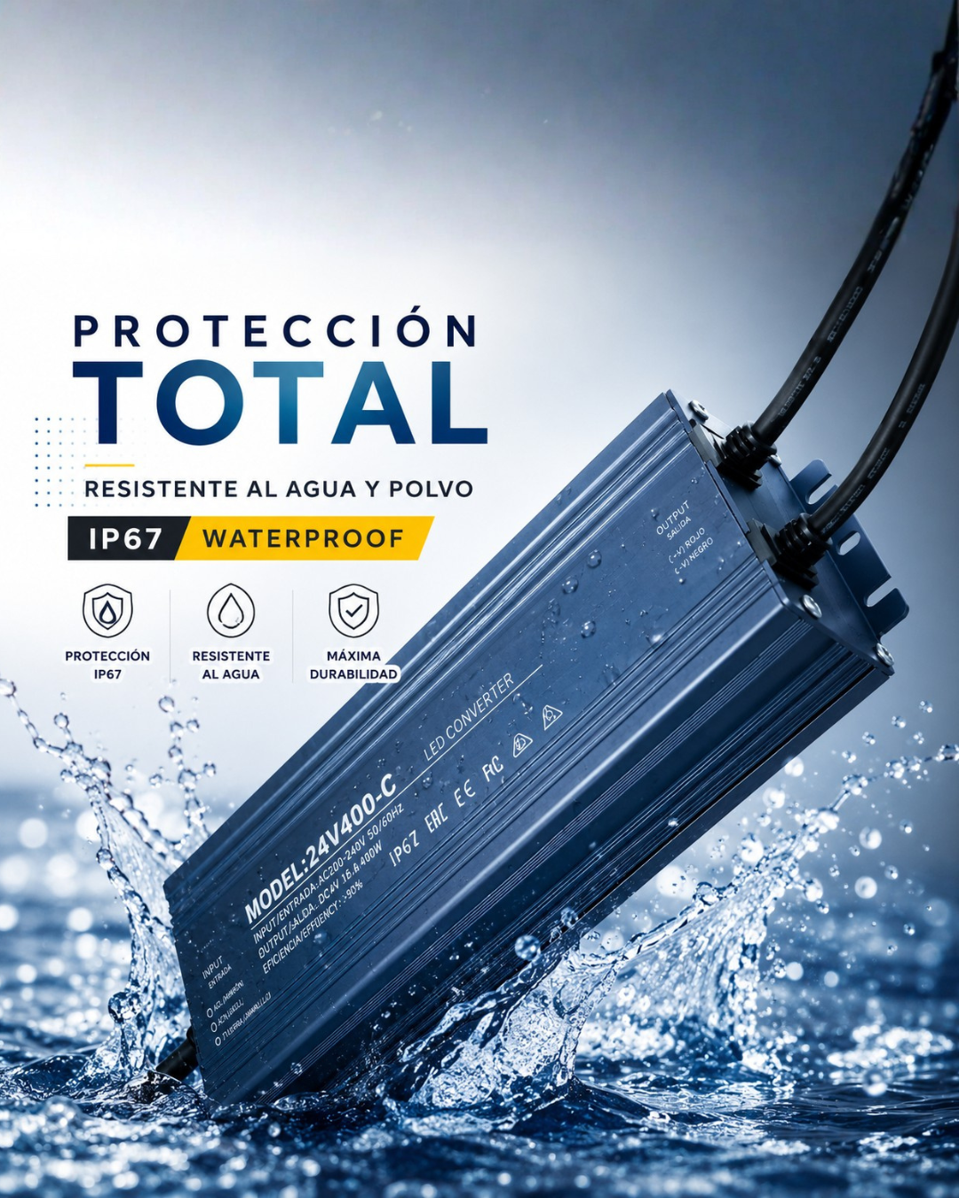 Fuente Exterior IP67 24V 200W - Image 3