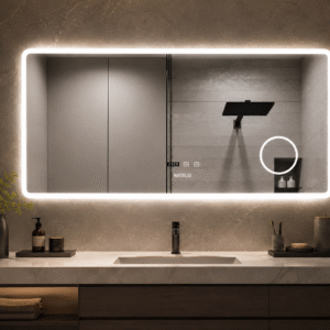 Espejo LED Táctil Antiempañante Reloj Digital