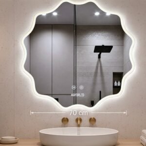 Espejo LED Táctil Antiempañante Flor H-1070 | 70X70cm