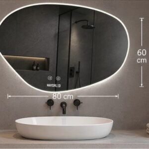 Espejo LED Táctil Antiempañante Roca S-1060 | 80X60cm