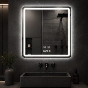 Espejo LED Táctil Antiempañante Cuadro L-1060 | 60X60cm