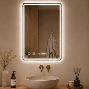 Espejo LED Táctil Antiempañante Rectangular L-1070 | 70x50cm