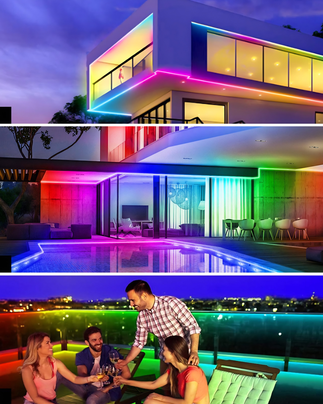 KIT Tira LED RGB Doble Fila 96 led/m 5050 IP67 220V - Image 3